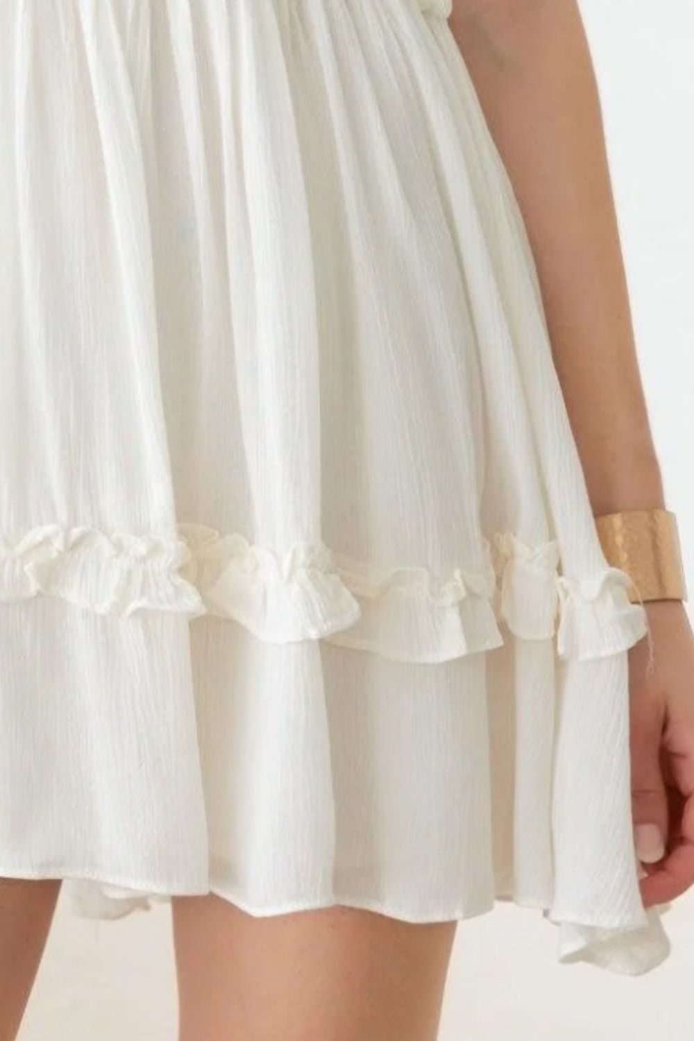 Mustard Seed Lace Open Back Ruffle Tiered Dress Detail