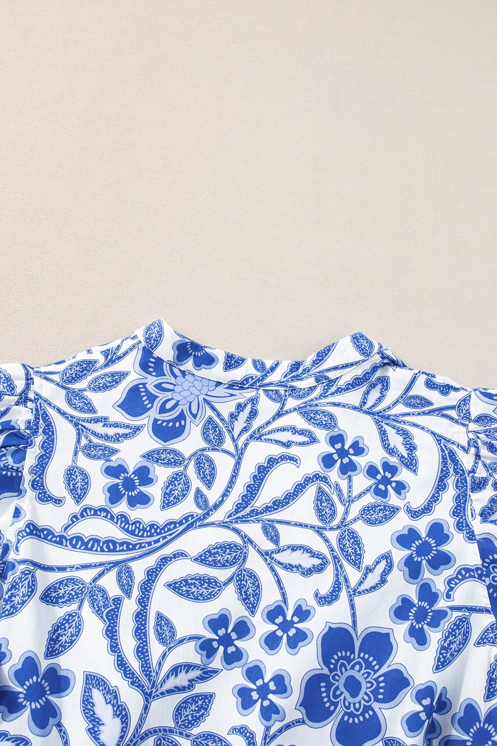 Royal Blue and white floral printed mini dress