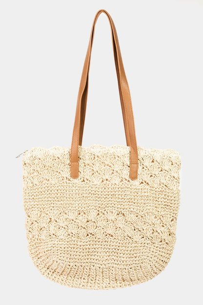 Straw Braided Tote Bag